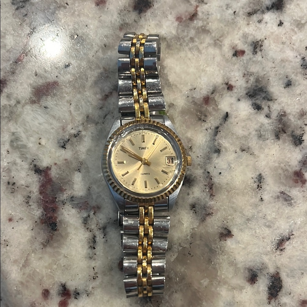 Timex Gold and Silver Classic Analog Watch